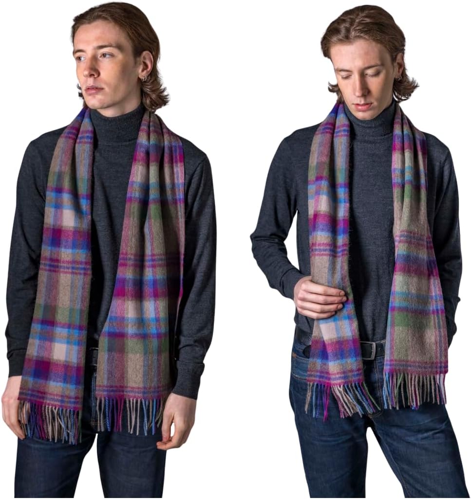 100% Pure Wool Tartan Scarves Shawls and Wraps