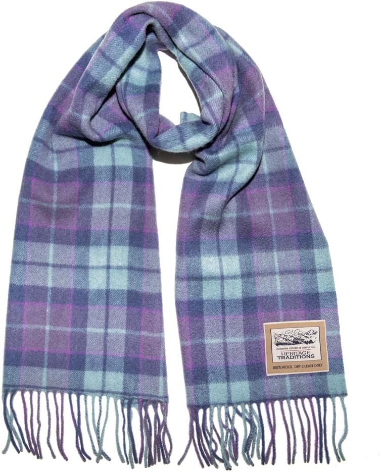 100% Pure Wool Tartan Scarves Shawls and Wraps