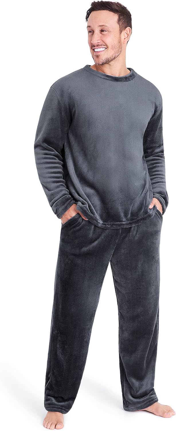 Mens Fleece Pyjamas Loungewear