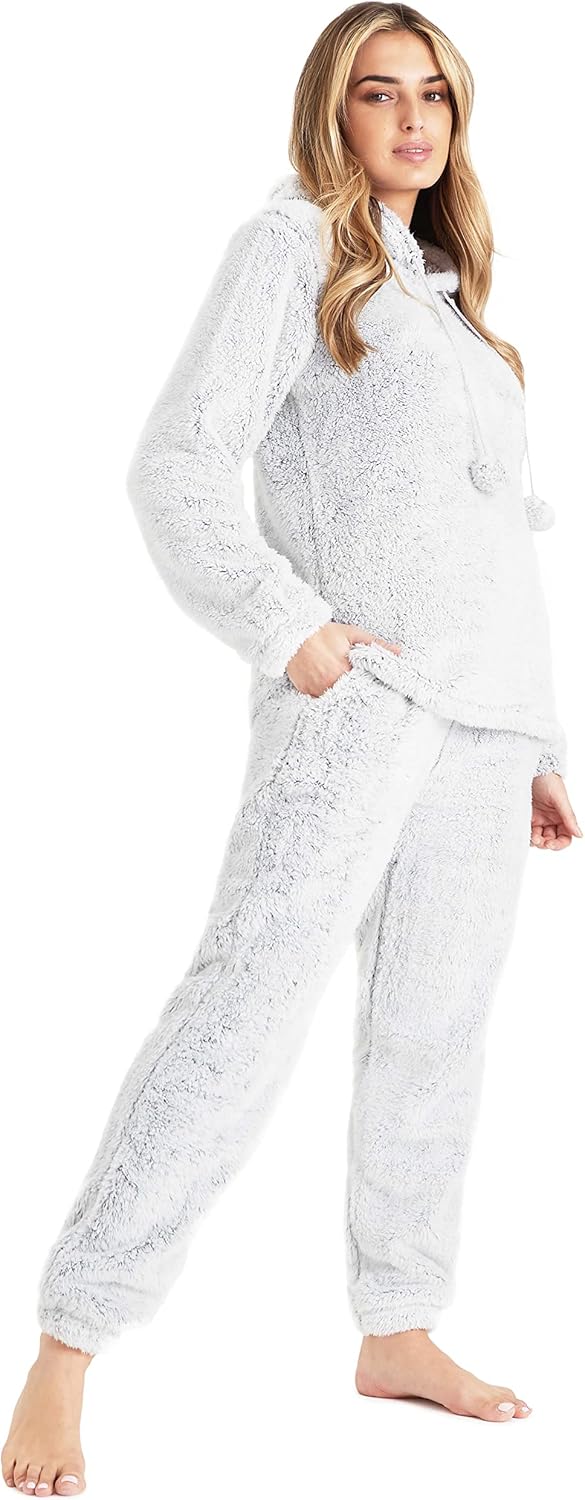 Womens Fleece Hooded Loungewear