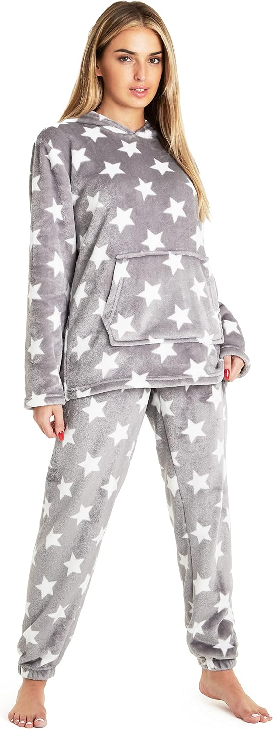 Womens Fleece Hooded Loungewear