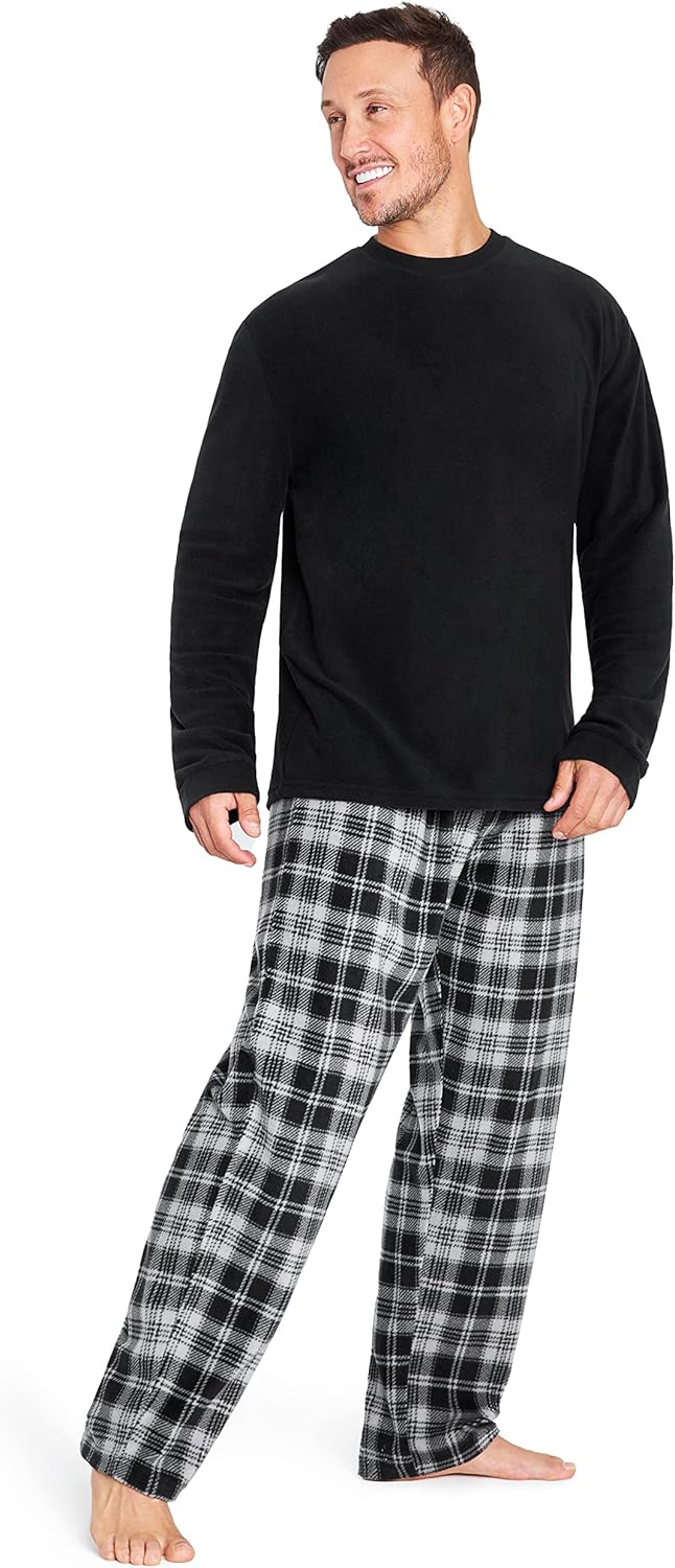 Mens Fleece Pyjamas Loungewear