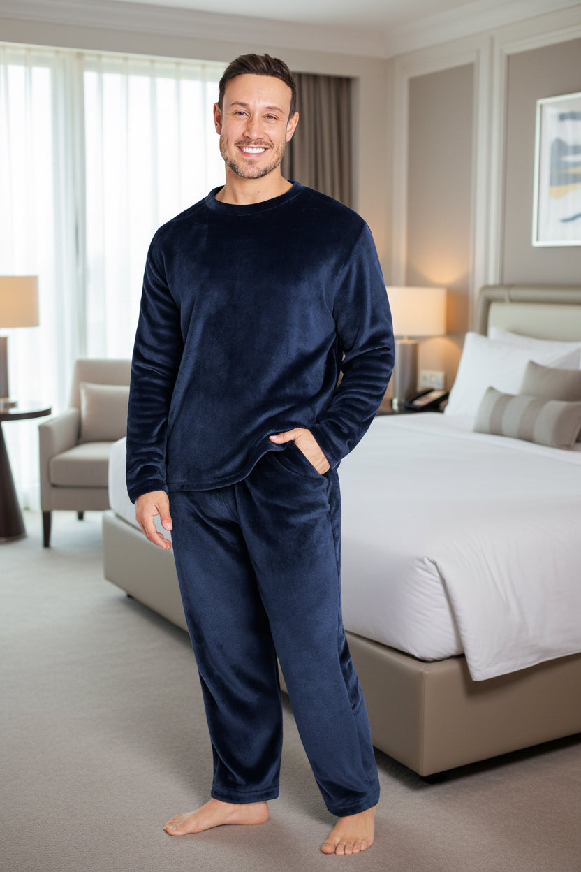 Mens Fleece Pyjamas Loungewear