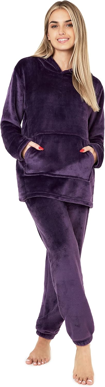 Womens Fleece Hooded Loungewear