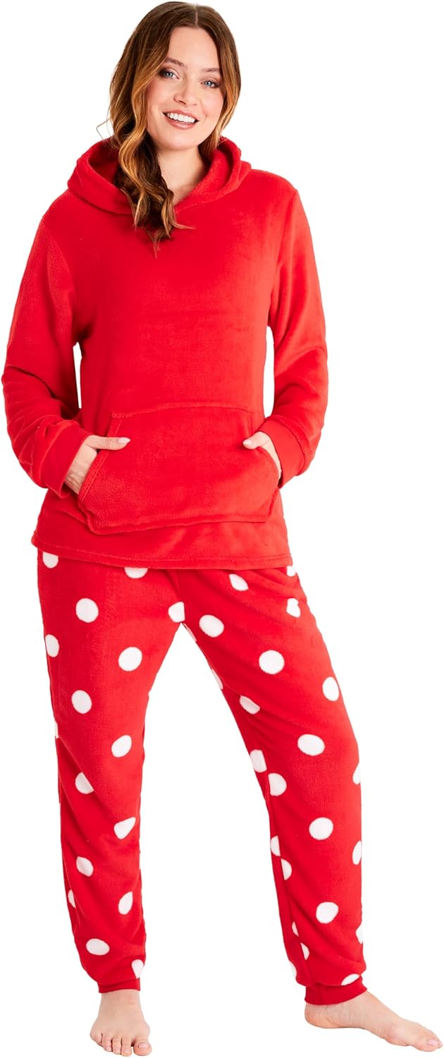 Womens Fleece Hooded Loungewear