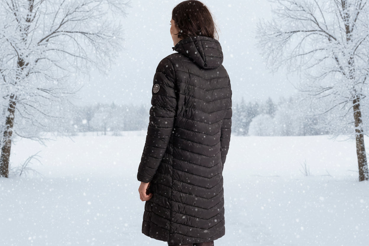 Women'S Jacket Dorro - COLDHEAT Technology, Padded, Stitched Baffles, Welted Zip Pocket, Chin Guard, Flat Cuffs, Inner Front Storm Flap, Toggle Adjuster, Grown on Hood