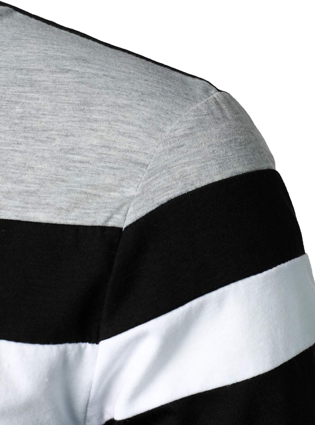 Long Sleeve Polo Shirts Patchwork Cotton