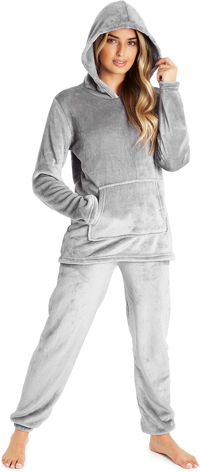 Womens Fleece Hooded Loungewear