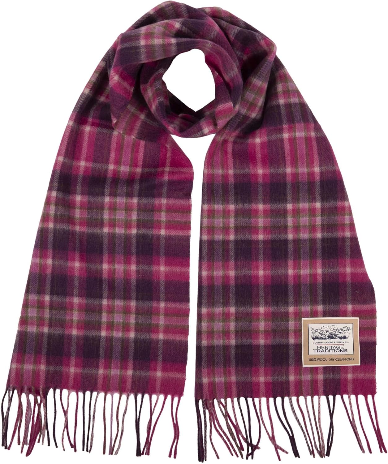 100% Pure Wool Tartan Scarves Shawls and Wraps