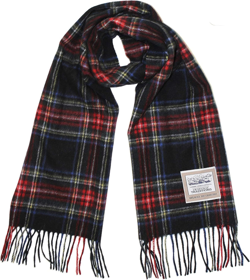 100% Pure Wool Tartan Scarves Shawls and Wraps