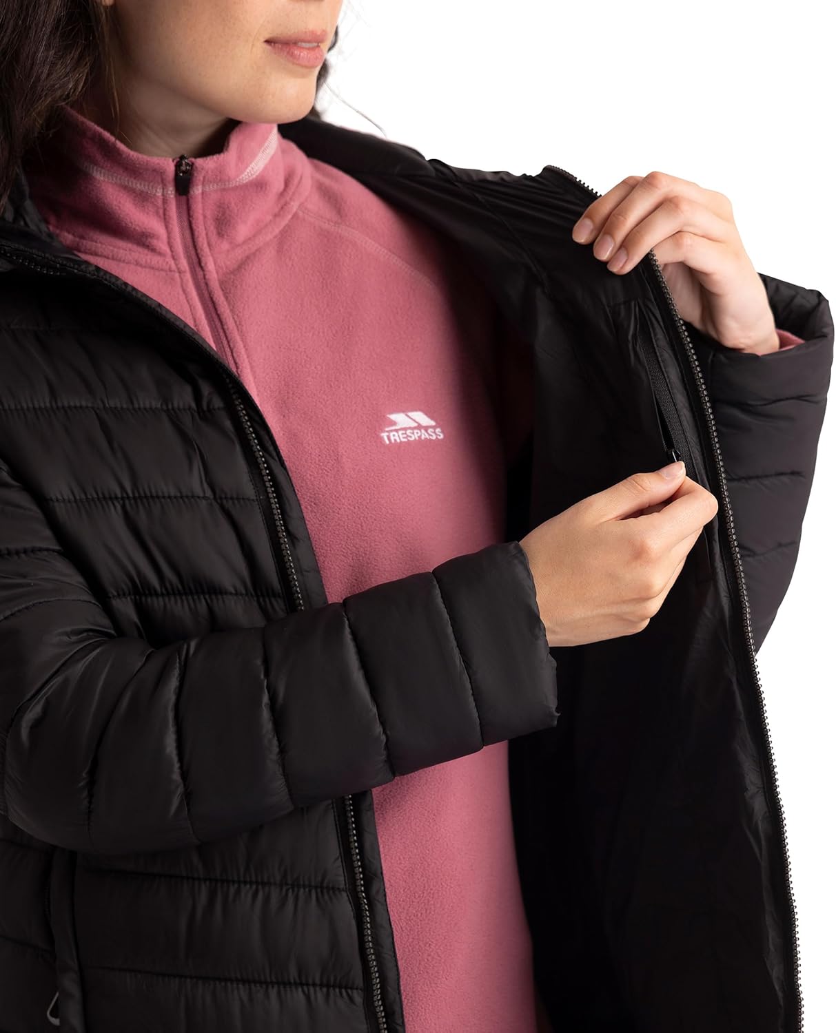 Women'S Jacket Dorro - COLDHEAT Technology, Padded, Stitched Baffles, Welted Zip Pocket, Chin Guard, Flat Cuffs, Inner Front Storm Flap, Toggle Adjuster, Grown on Hood