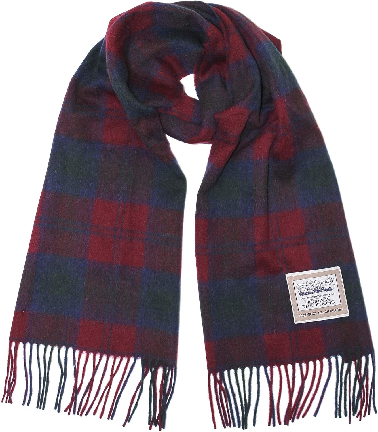 100% Pure Wool Tartan Scarves Shawls and Wraps
