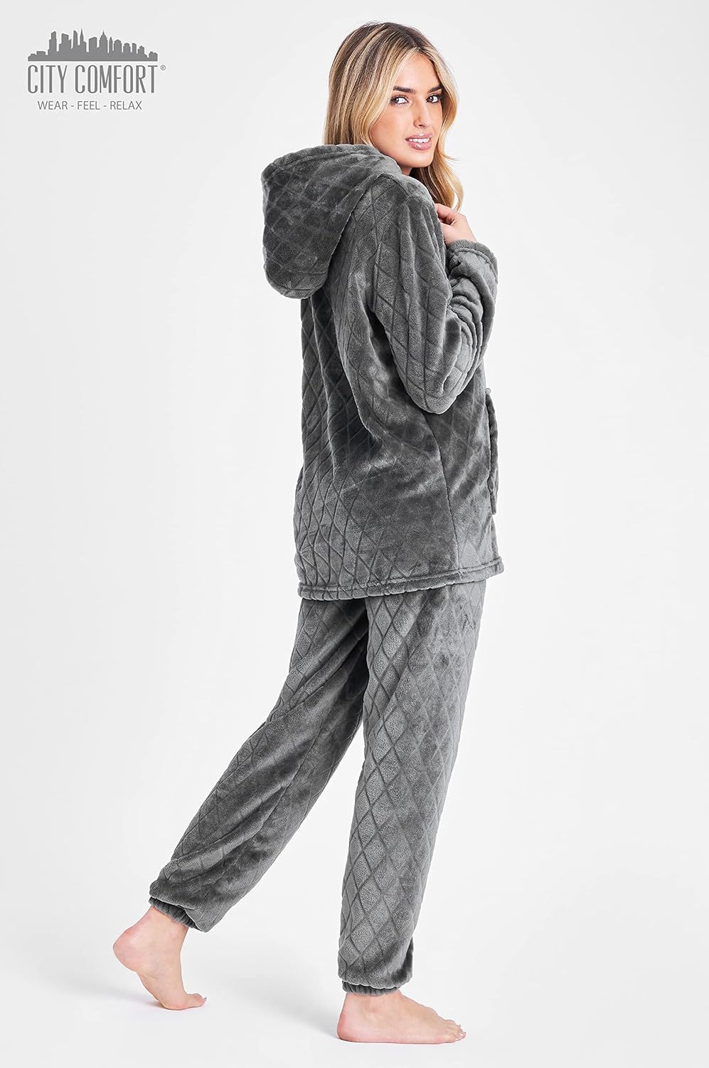 Womens Fleece Hooded Loungewear
