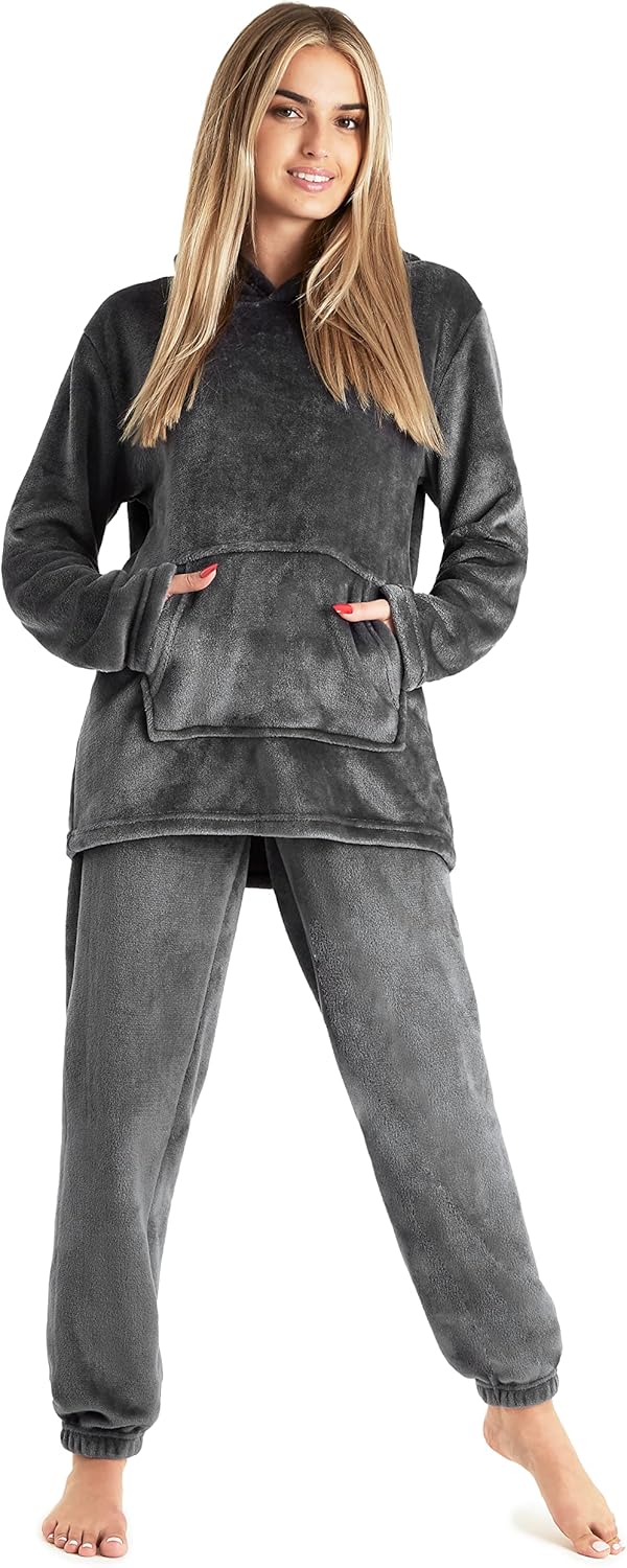 Womens Fleece Hooded Loungewear