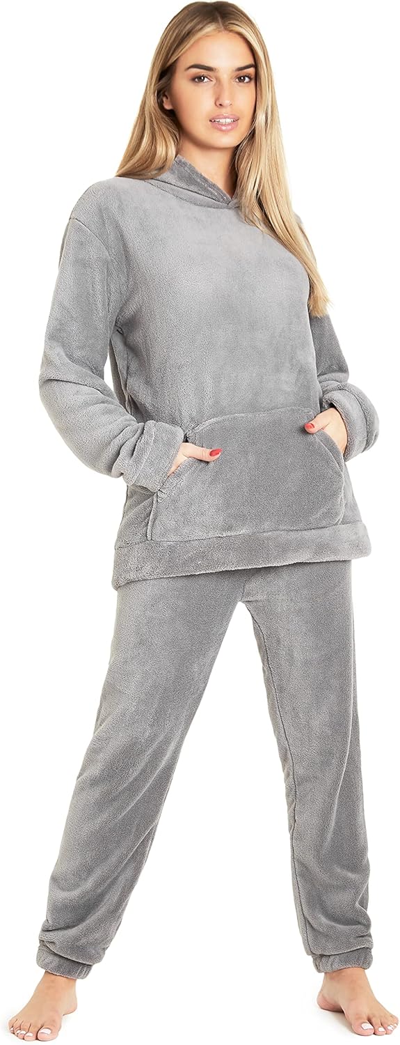 Womens Fleece Hooded Loungewear