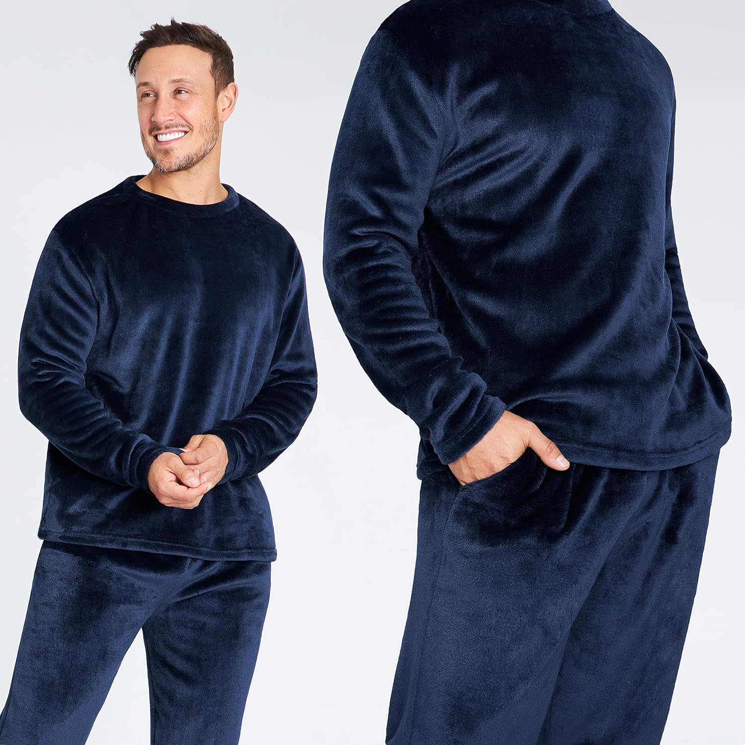 Mens Fleece Pyjamas Loungewear