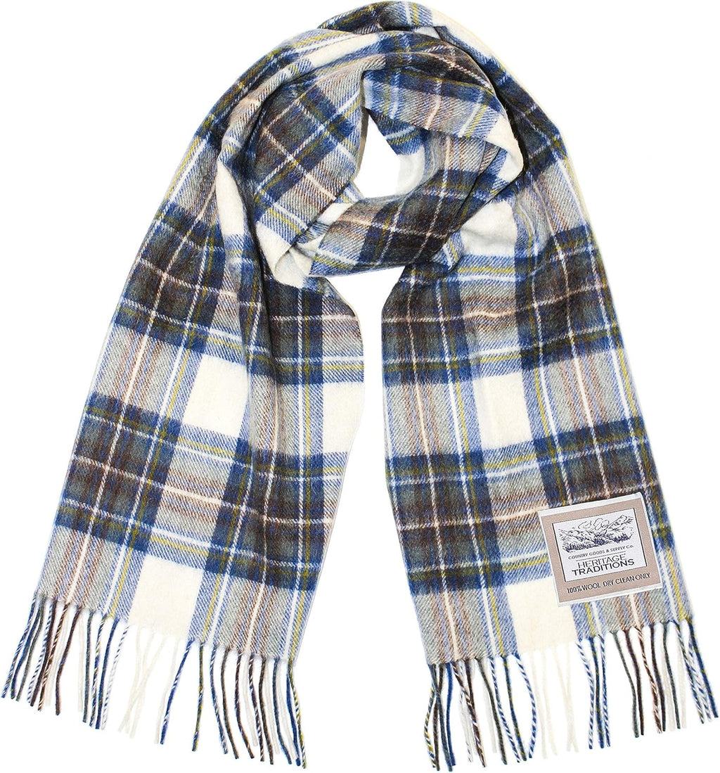 100% Pure Wool Tartan Scarves Shawls and Wraps