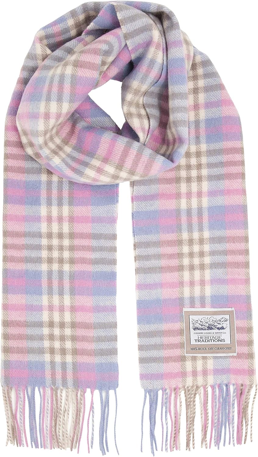 100% Pure Wool Tartan Scarves Shawls and Wraps