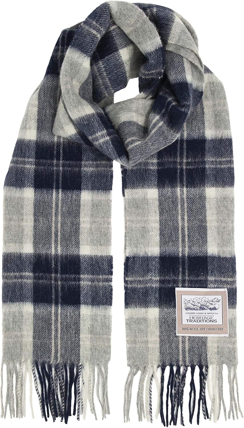 100% Pure Wool Tartan Scarves Shawls and Wraps