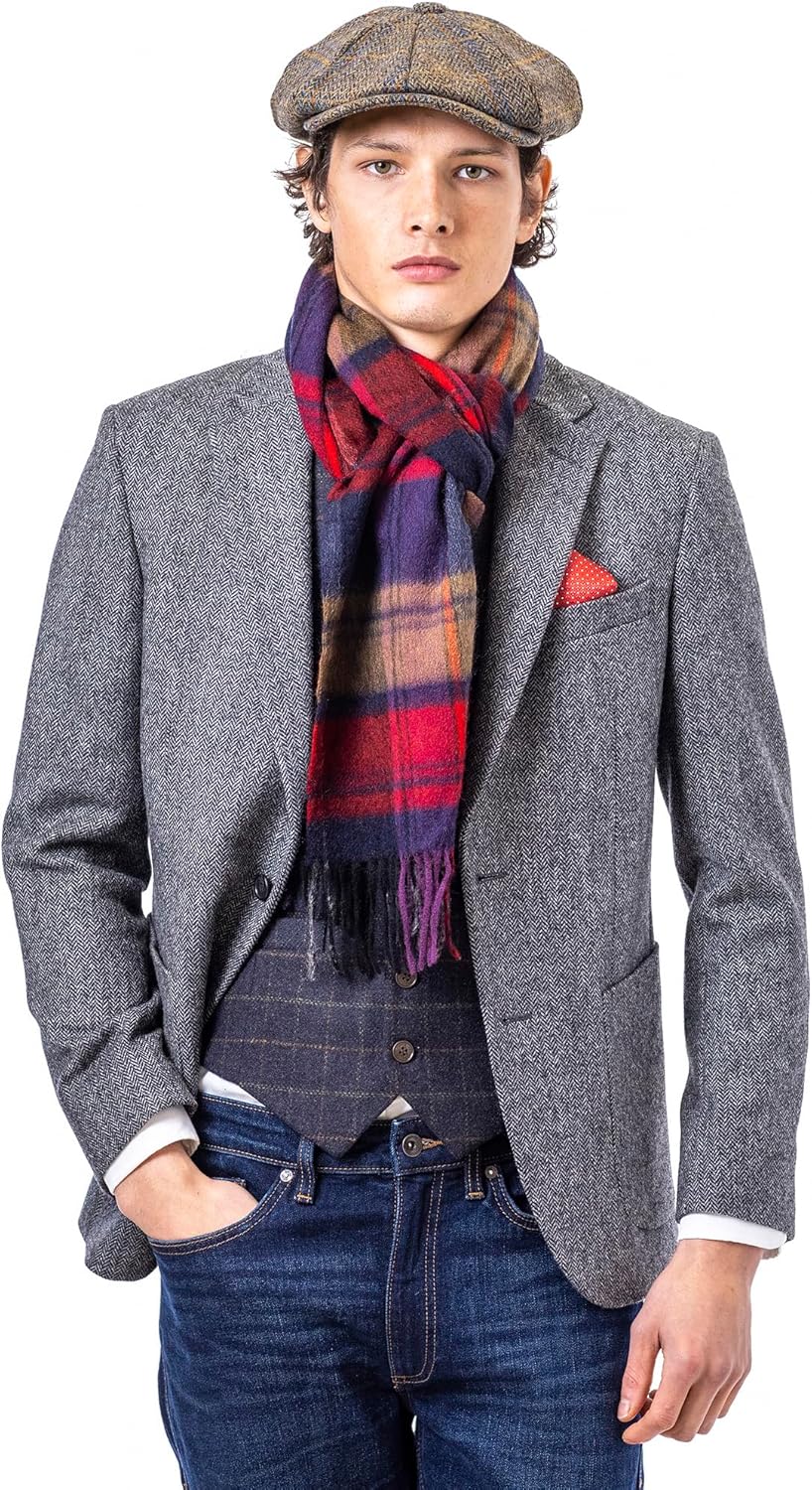 100% Pure Wool Tartan Scarves Shawls and Wraps