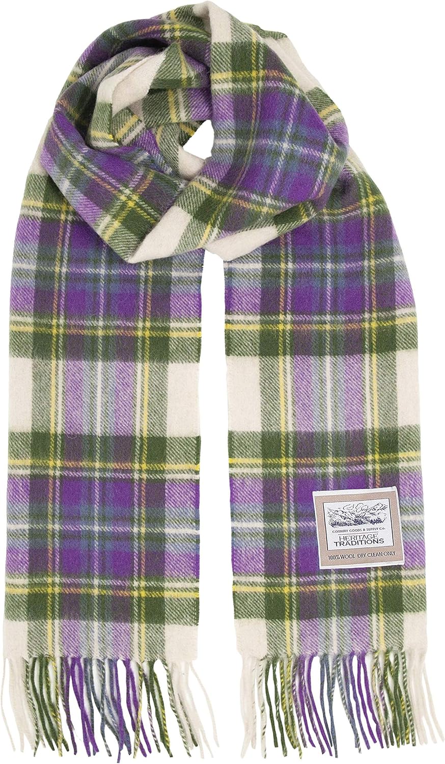 100% Pure Wool Tartan Scarves Shawls and Wraps