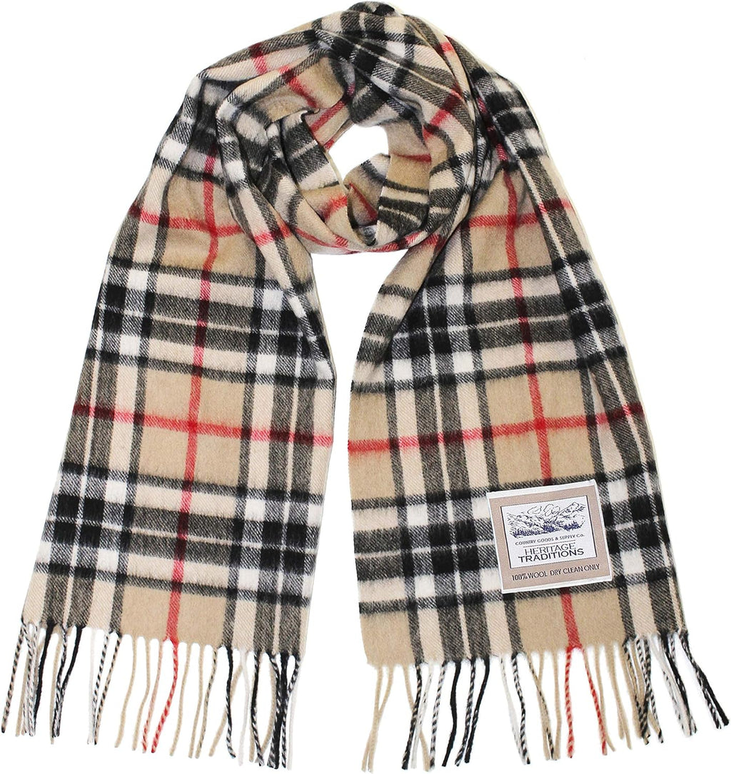 100% Pure Wool Tartan Scarves Shawls and Wraps