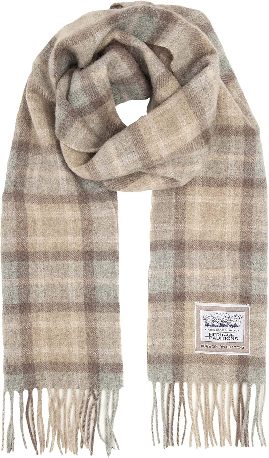 100% Pure Wool Tartan Scarves Shawls and Wraps