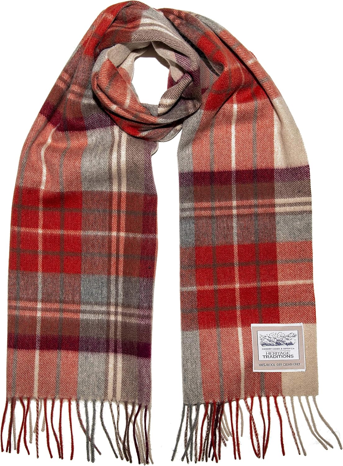 100% Pure Wool Tartan Scarves Shawls and Wraps