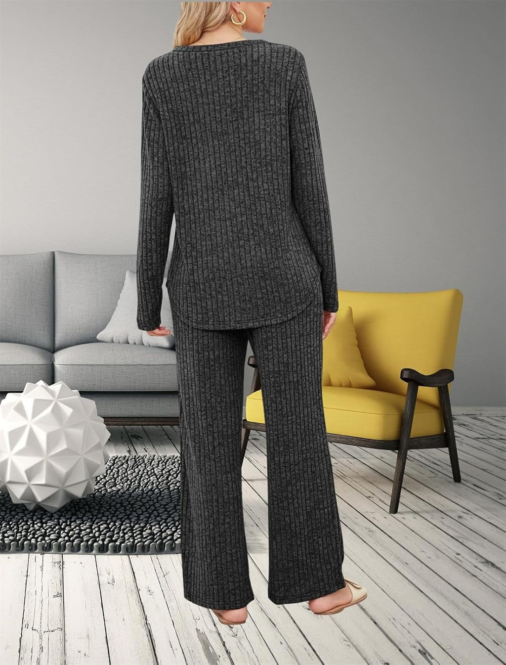 Ribbed Lounge Wear Sets